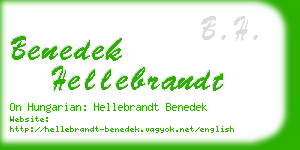 benedek hellebrandt business card